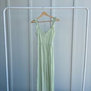 Caution To The Wind Light Green Jumpsuit